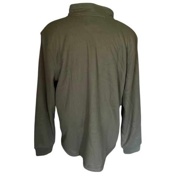 BC Clothing Sherpa Fleece Lined Quarter Zip Green Pullover XXL - Picture 3 of 6
